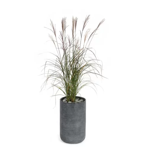 Pour l’univers du jardin:Pot rond Stream haut Anthracite Ø.37 x H.60 cm