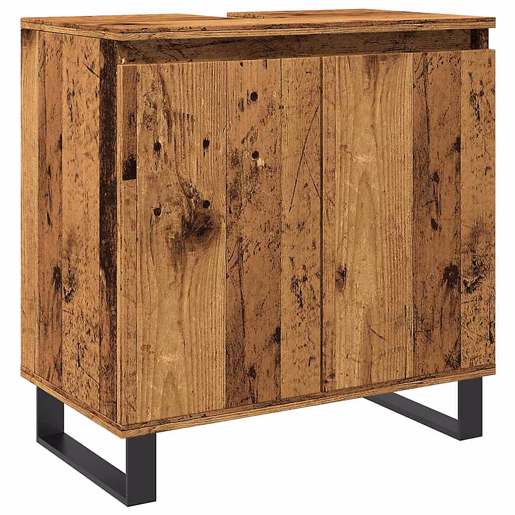 Armoire de salle de bain vieux bois 58 × 33 × 60 cm bois ingénierie vidaXL