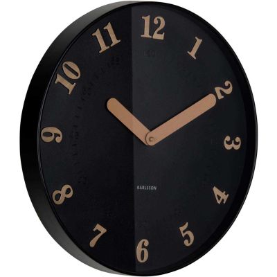 Horloge murale polypropylène Amena (Noir)