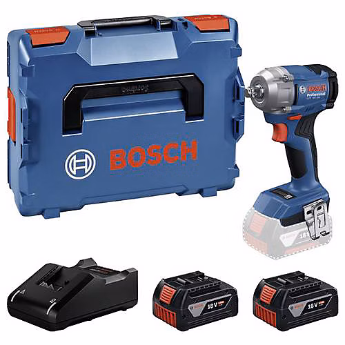 Clé à chocs sans fil 18 V GDS 18V-350 – 2 × 4,0 Ah, chargeur rapide, L-BOXX