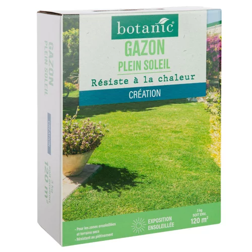 Pour mieux organiser votre jardin:Graines de gazon à semer plein soleil pour création botanic® - 3 kg