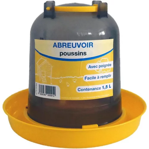 Jardin expert:Abreuvoir à baïonnette gris et jaune de 1,5 L