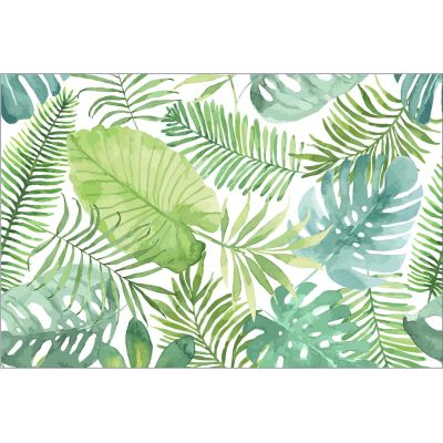 Tapis intérieur extérieur feuilles en vinyle (90 x 60 cm)
