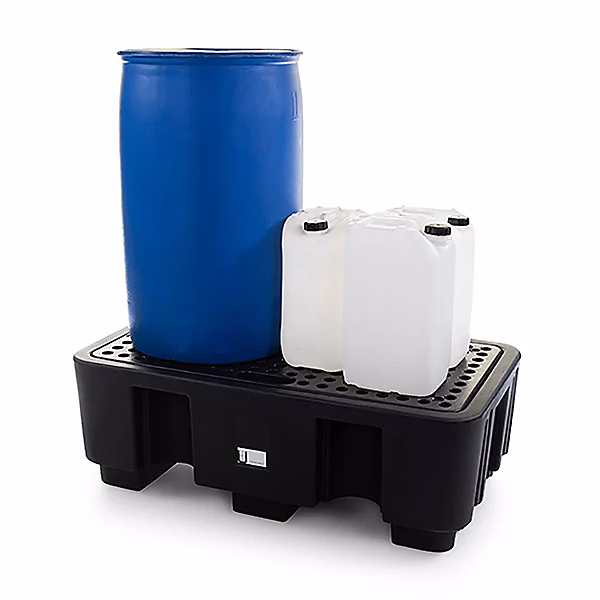 Bac de rétention 2 fûts – Noir, 250 litres, SJ-100-001