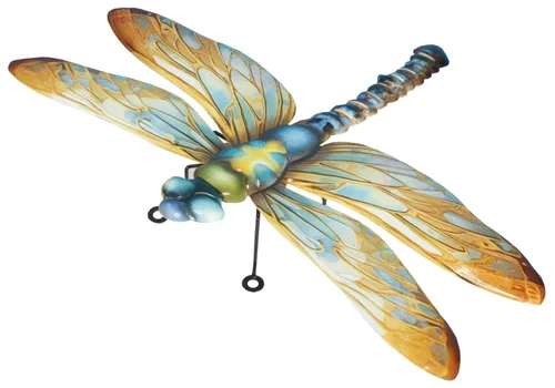 Sélection pour votre jardin：Libellule en métal multicolore Riviera décor A grand modèle - 50 cm