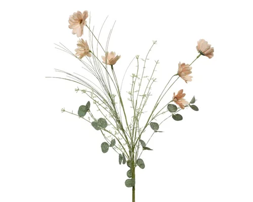 Pratique pour le jardin：Bouquet de dahlia coloris rose en polyester - 10 x 22 x 65 cm