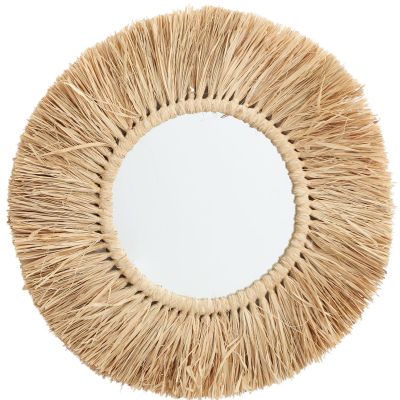 Miroir rond herbe séchée 50 cm