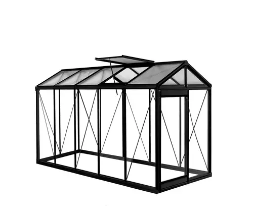 Essentiel pratique:Serre de jardin Piccolo 05 Blackline coloris noir laqué ACD - 159 x 371 cm