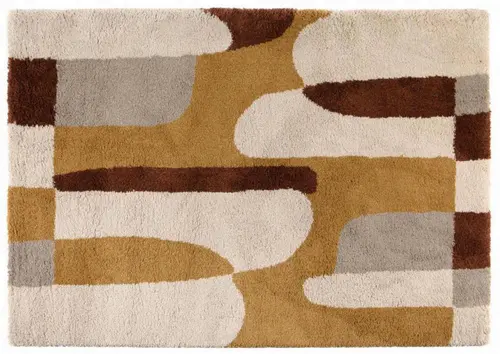 Pour la maison et l’extérieur:Tapis beige et marron Vivaraise Tahina - 170 x 120 cm