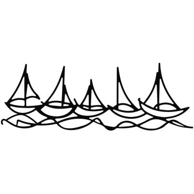 Décoration murale en métal - Mer (Bateaux dans l'eau)