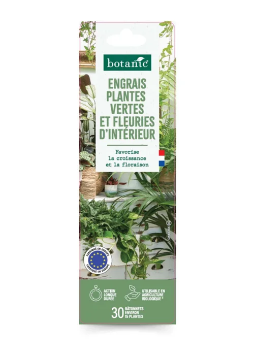 Extérieur tendance：Engrais plantes vertes et plantes fleuries d'intérieur en boîte botanic® - 30 bâtonnets