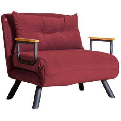 Fauteuil convertible en tissu Sando (Bordeaux)