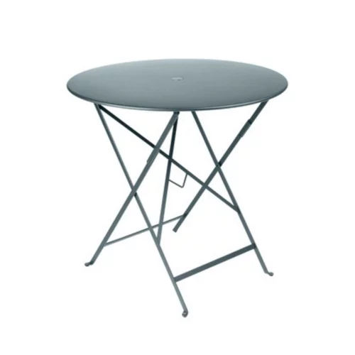 Confort jardin:Table de jardin ronde pliante Bistro FERMOB gris orage 77 x h 74 cm