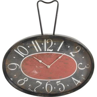 Horloge rétro en métal et verre