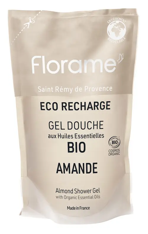 Idée jardin:Recharge de gel douche amande Florame - 700 ml