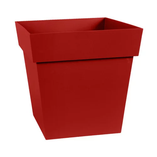 Un choix pratique pour le jardin：Pot carre Toscane Rouge rubis L32 x l32 x H32