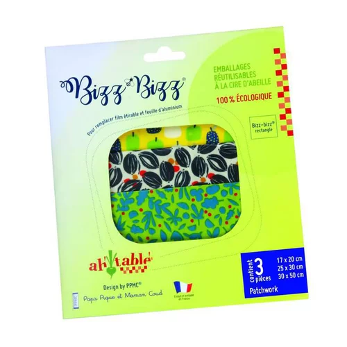 Pour tous vos projets extérieurs：Kit de 3 Bizz-bizz rectangles « Patchwork » Ah Table - 3 pcs