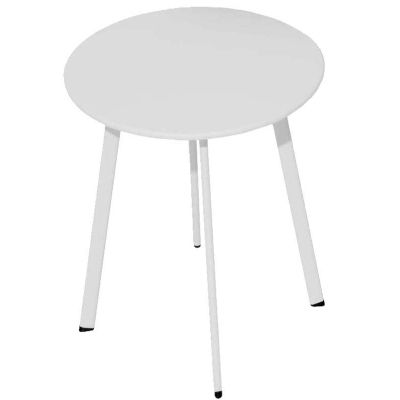 Table basse de jardin en acier Massai 50 cm (Blanc)
