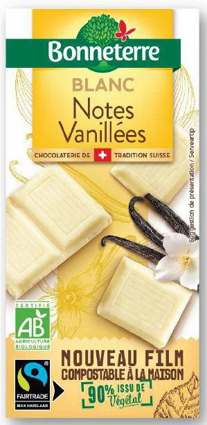 Pour créer votre univers jardin:Chocolat blanc bio Bonneterre - 80 g