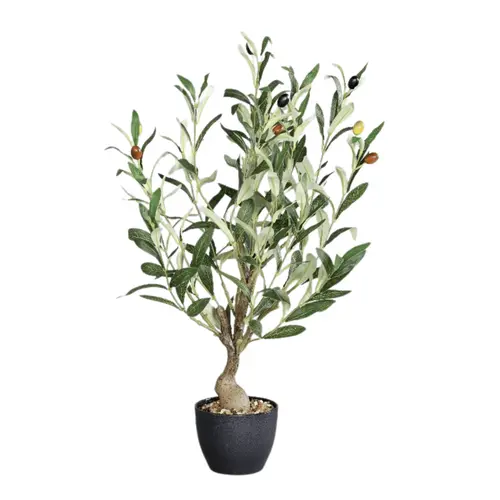 Une idée pour votre jardin:Olivier artificiel en pot - 60 cm