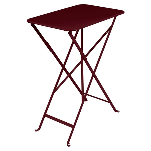 Jardin confort plus：Table pliante Bistro coloris cerise noire en acier Fermob - 37 x 57 x 74 cm