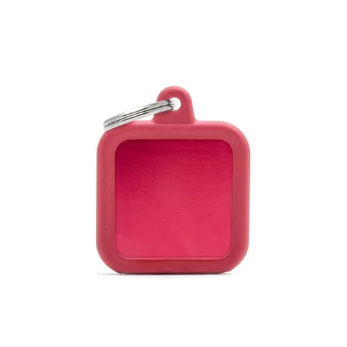 Accessoire jardin：Médaille hushtag carré rouge en aluminium