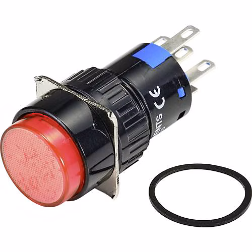 Bouton – poussoir lumineux à rappel 16 mm TC, 9219044 250 V/AC 3 A
