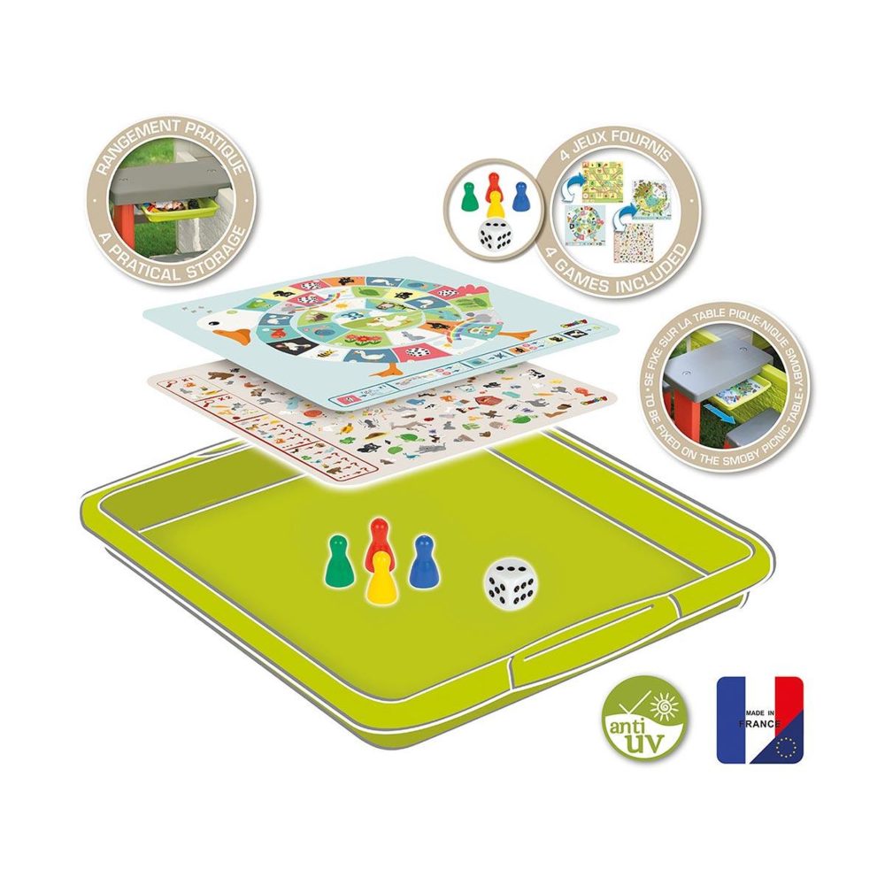 SMOBY Set tiroir jeux pour cabane – 4 cm Vert