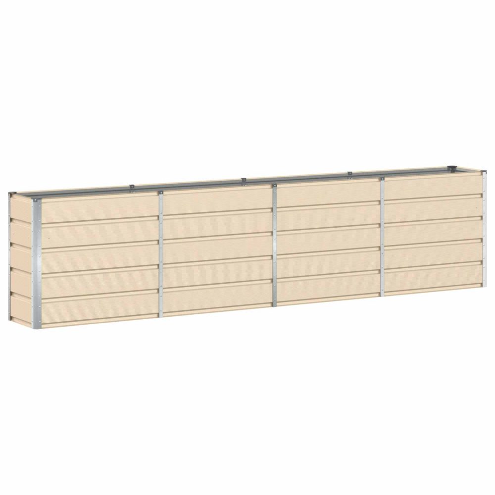 vidaXL Jardinière Ivoire 320 x 40 x 75 cm Acier