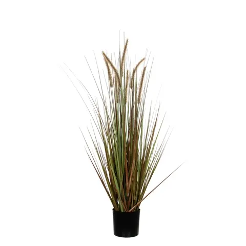 Pour plus de praticité à l’extérieur：Herbe artificielle panache Dogtail en pot coloris vert - 150 cm