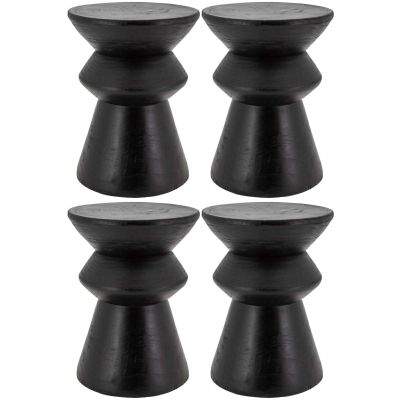 Tabouret en bois paulownia (Lot de 4)