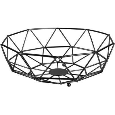 Corbeille filaire géométrique 26 cm (Noir)