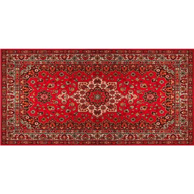 Tapis en vinyle vintage Persan rouge (140 x 70 cm)