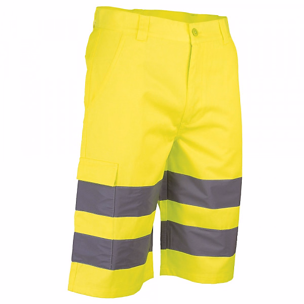 Bermuda de travail haute visibilité jaune fluo 6072 Éclairage LMA – taille EU 52