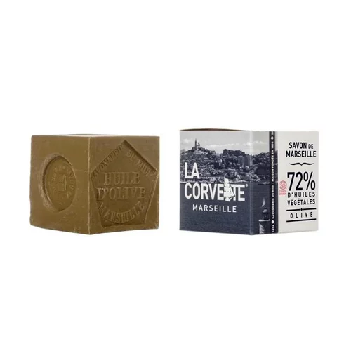 Jardin confort plus：Cube de savon de Marseille olive Boîte 300 g