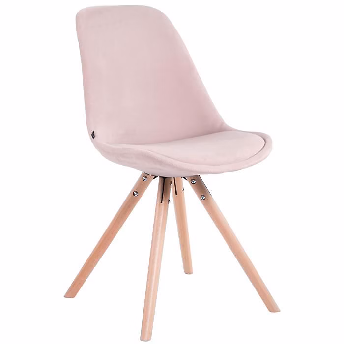 CLP-Chaise de salle à manger Toulouse en velours avec pieds ronds-Array