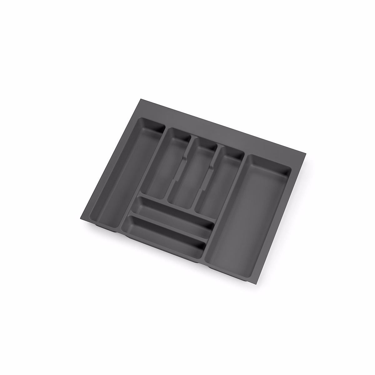 Emuca range-couverts Optima pour tiroir universel – module 600mm, Plastique, Gris antracite