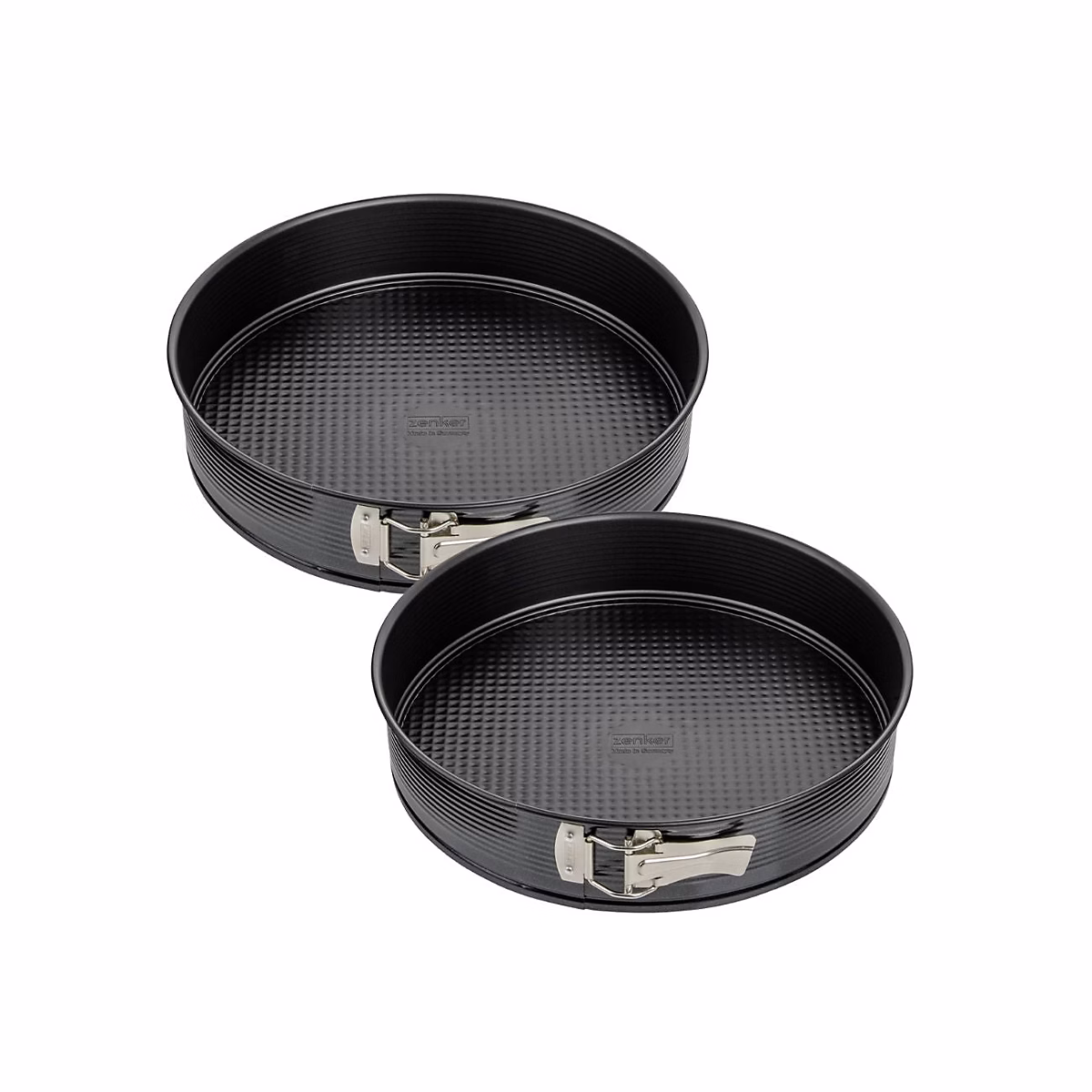 Pâtisserie – Ensemble de 2 Moules à manqué à charnière 24 cm Zenker Black Metallic