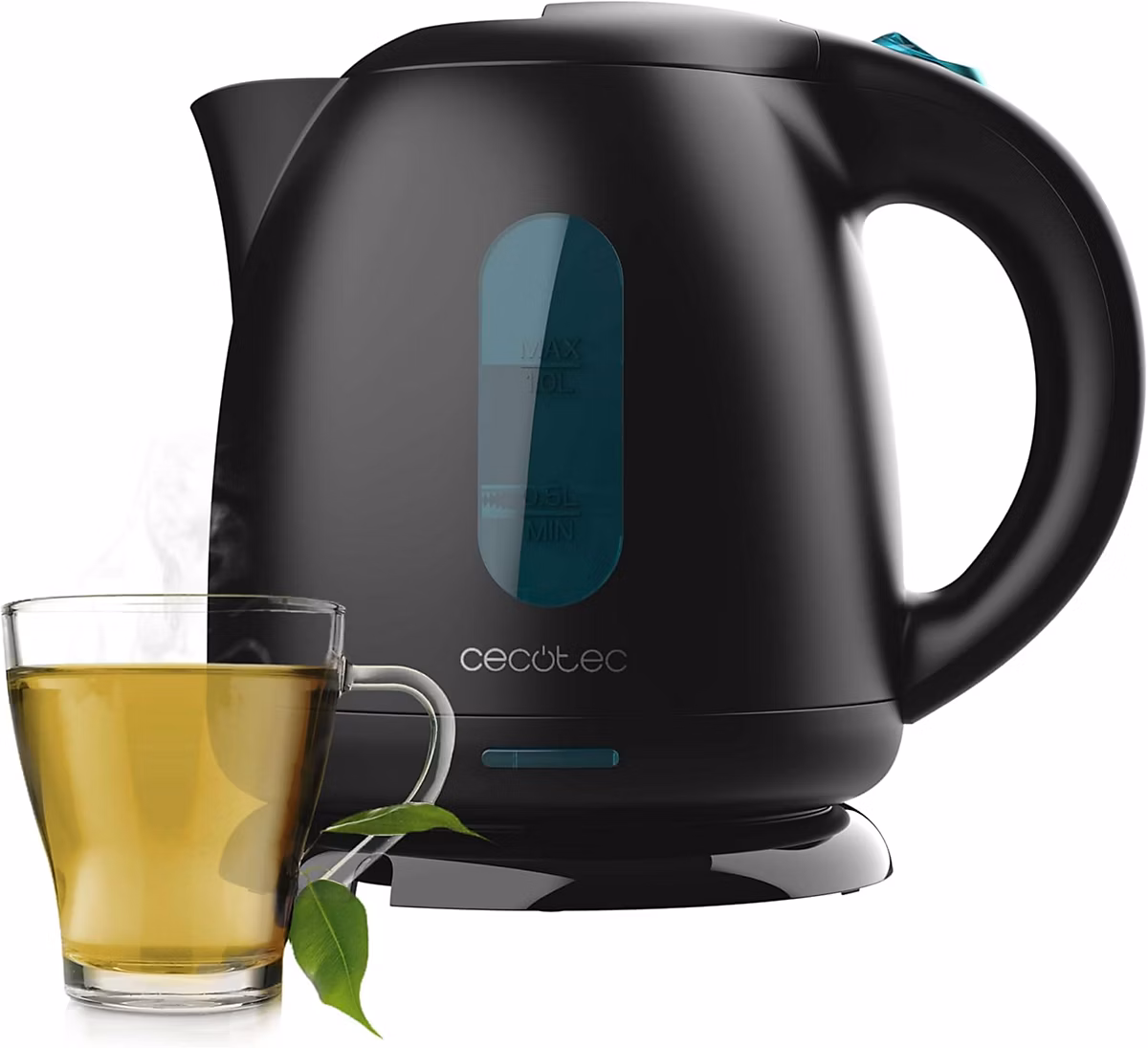 Bouilloire électrique 1 L Plastique Noir 2200 W | Bouilloire