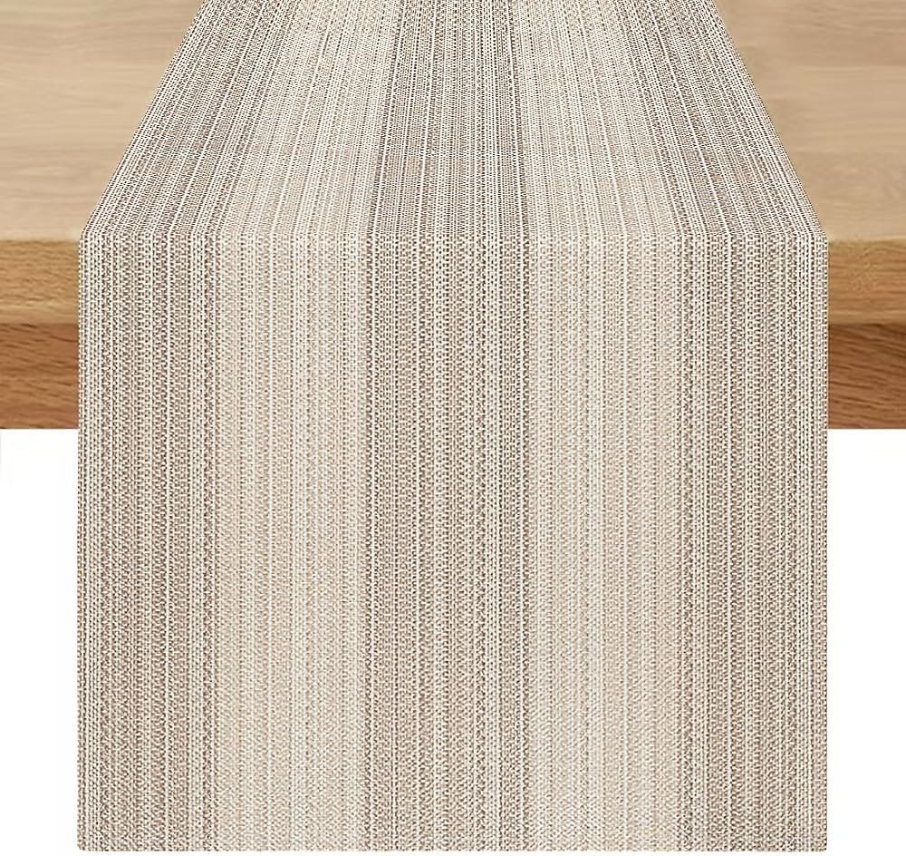 Chemin de Table Lin Style Vintage 180 × 40 cm Crème