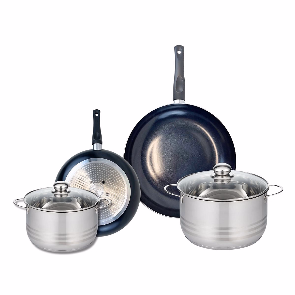 Ensemble de 2 Poêles de cuisson 24 et 32 cm et 2 faitouts 20 et 24 cm Elo Prima Brillant – Réf. GVTVCFUVT6748424637
