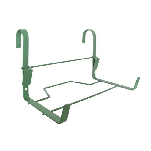 Jardin confort plus：Support de jardinière à crochet en fer plat vert pâle Louis Moulin - 35 x 18 cm
