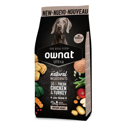 Équipement pour le jardin：Croquettes pour chien medium adult Ownat Ultra - 12 kg