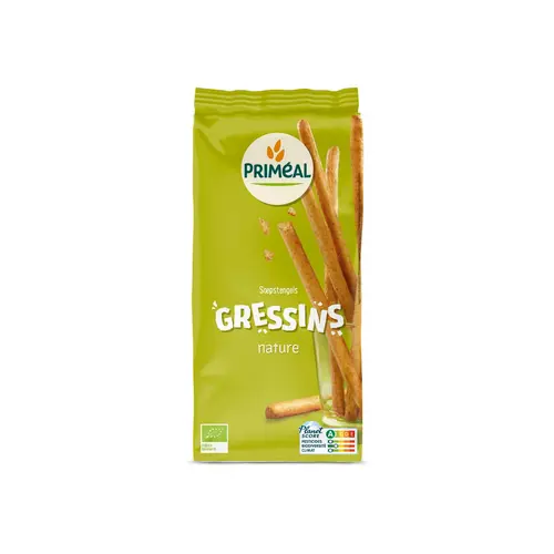 Pour votre quotidien：Gressins huile d’olive PRIMEAL 120 g