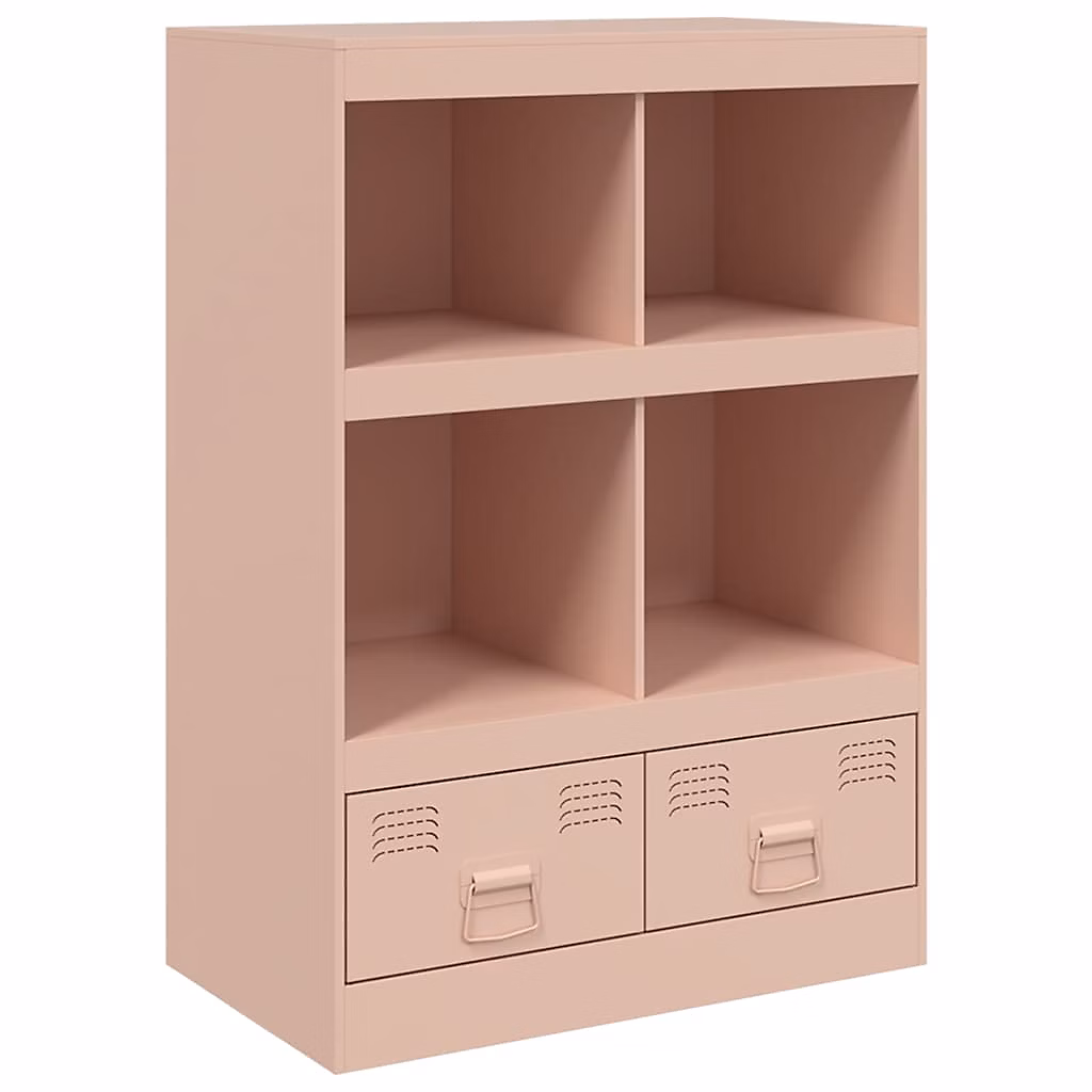 Buffet haut rose 67 × 39 × 95 cm acier vidaXL