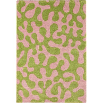 Tapis intérieur à poils longs Swing 384 vert (200 x 280 cm)
