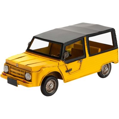 Voiture plage jaune décorative 32 x 15 x 13 cm