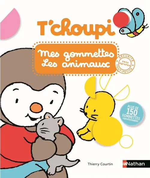 Déco jardin：Livre autocollants "T’choupi - mes gommettes : les animaux" aux Éditions Nathan