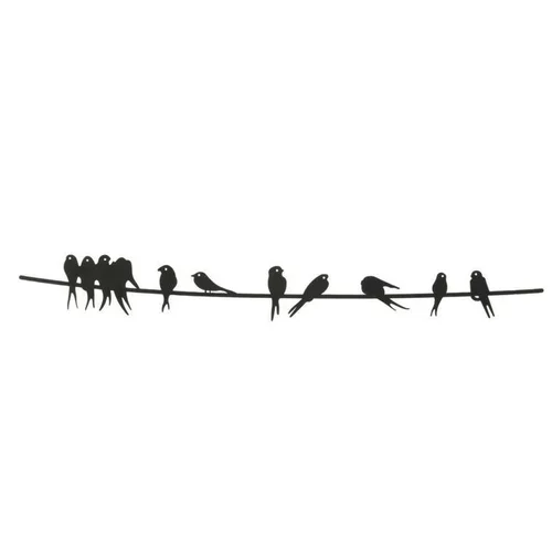 Solution simple：Décoration murale coloris noir en métal - 60 x 1,30 x 6,6 cm