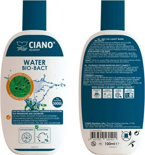 Jardin quotidien:Traitement eau pour aquarium bio-bact, CIANO - 100ml